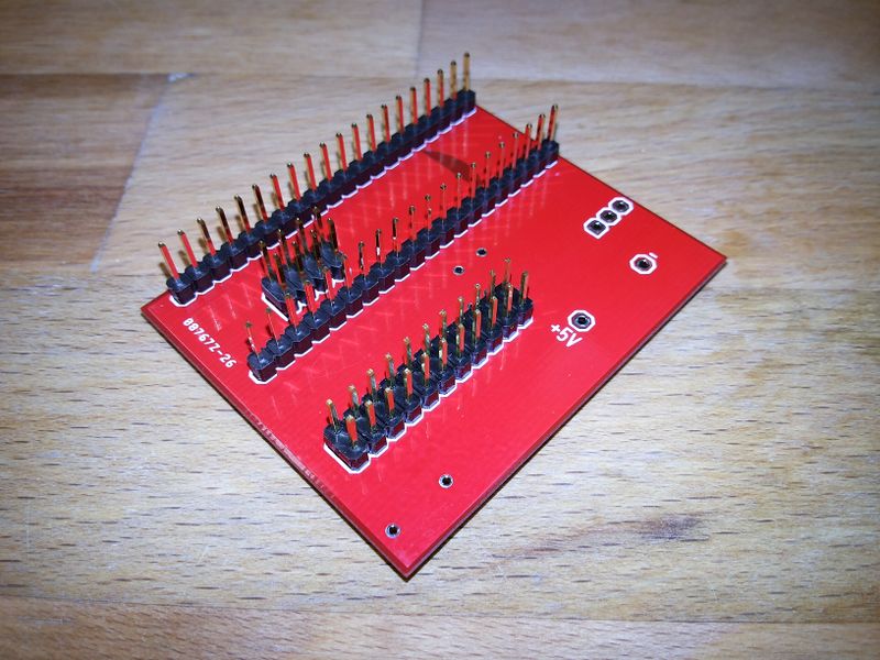 File:Teensy adapter Board for NANDway - solder pinheaders on adapterboard.jpg