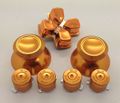 GT-Controller GT Metal Gold thumbsticks Grip+ Bullet Buttons and Gold Chrome D-pad for DS4