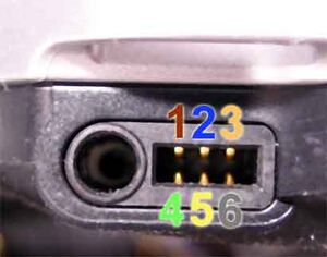 PSP-1000 headphone remote port with pin numbers